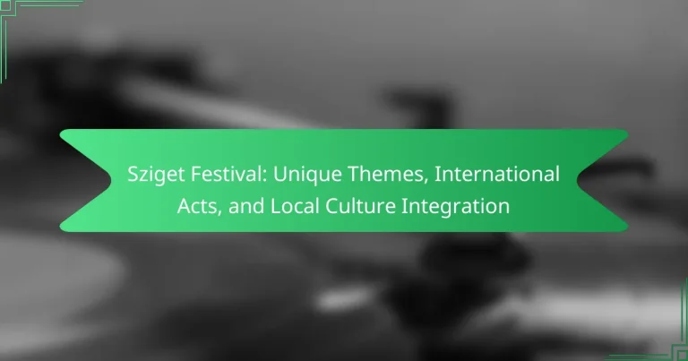Sziget Festival: Unique Themes, International Acts, and Local Culture Integration