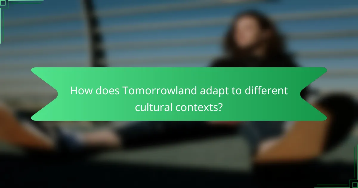 How does Tomorrowland adapt to different cultural contexts?