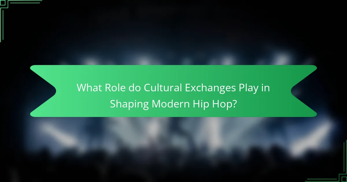 What Role do Cultural Exchanges Play in Shaping Modern Hip Hop?